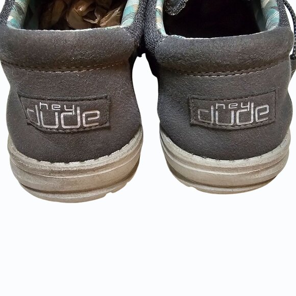 Hey Dude Wally Sox Charcoal Mens Size 11 Comfort Casual Shoes - Picture 11 of 13